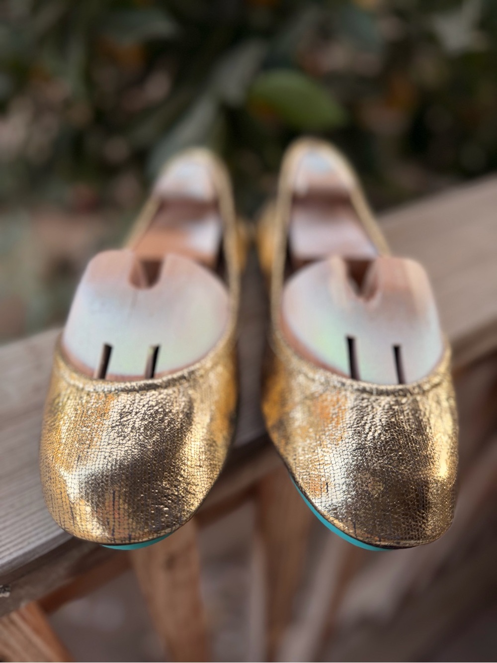 Theia Tieks Metallic Gold Women’s ballet flats size 9 New in box